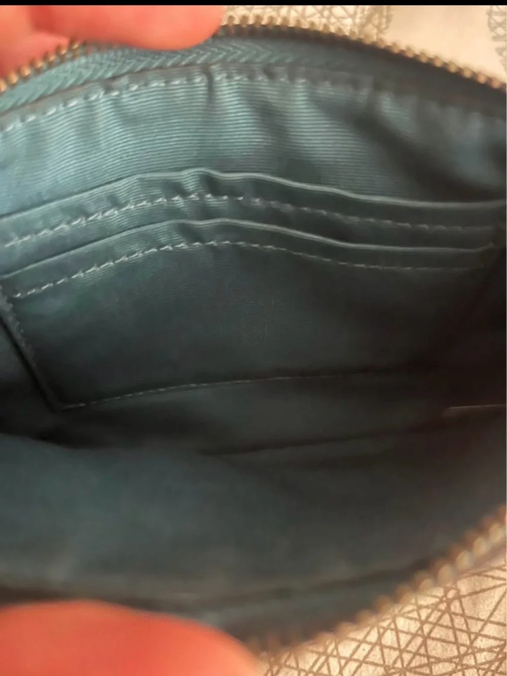 Coach metallic teal
